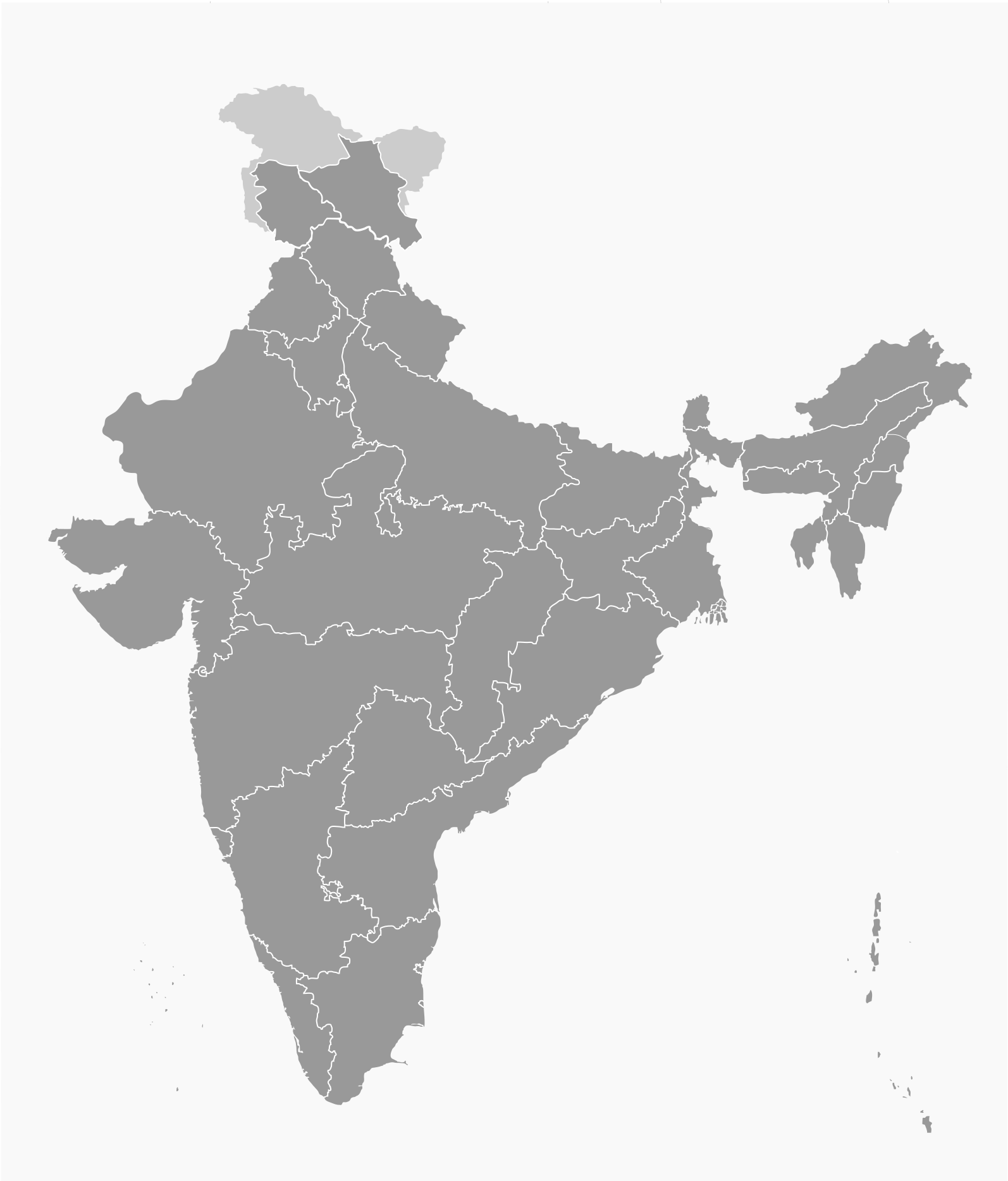 India transport coverage map with major city connections from Jodhpur